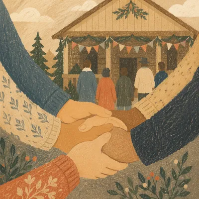 Prayer Group Hands in Evergreen Fellowship