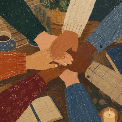 Evergreen Prayer Group Hands in Unity