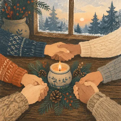 Evergreen Prayer Circle by Candlelight