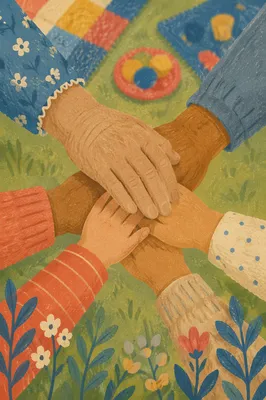 Joined Hands in Outdoor Prayer Circle