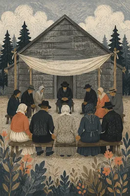 Outdoor Prayer Circle by Wooden Meeting House