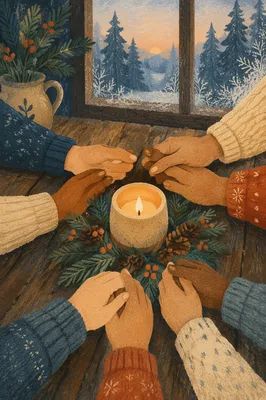 Evergreen Prayer Circle by Candlelight
