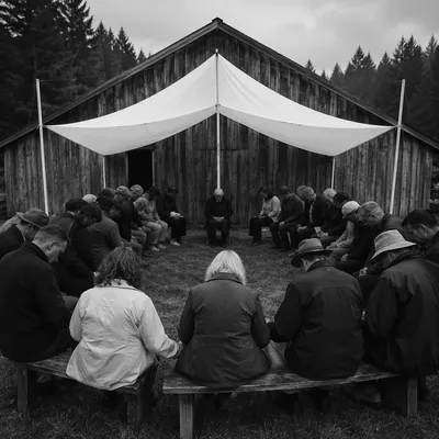 Outdoor Prayer Circle at Rustic Meeting House