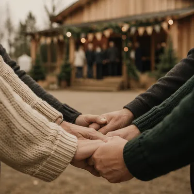 Prayer Group Hands Joined in Unity