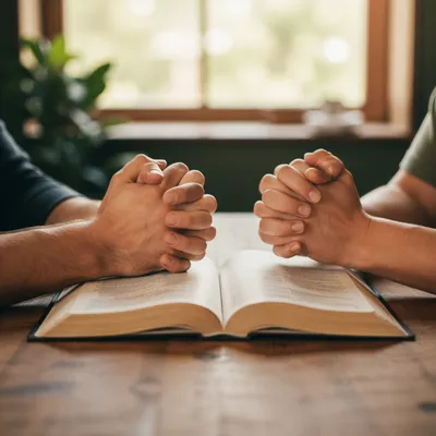 Hands Joined in Quiet Prayer Together