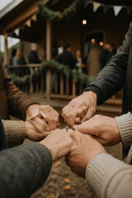 Prayer Group Hands in Evergreen Fellowship