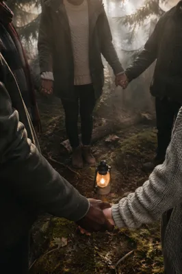 Prayer Circle Hands in Evergreen Grove