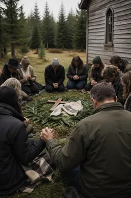 Outdoor Prayer Circle in Evergreen Chapel Grove