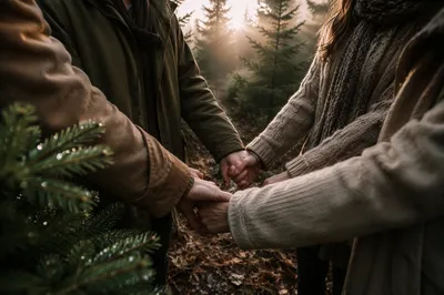 Prayer Group Hands in Evergreen Grove