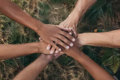 Prayer Circle Hands in Evergreen Fellowship