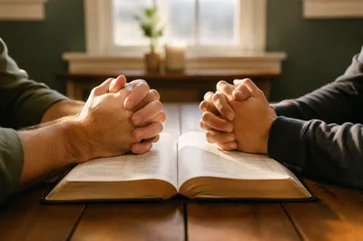 Hands Joined in Quiet Prayer