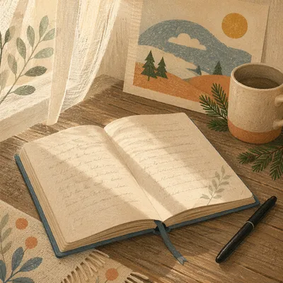 Morning Prayer Journal with Evergreen Sprig