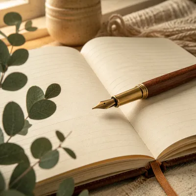 Morning Prayer Journal with Evergreen Eucalyptus