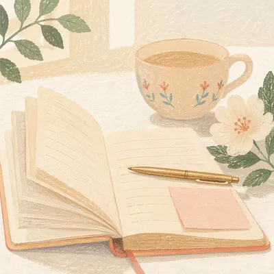 Morning Prayer Journal with Gold Pen