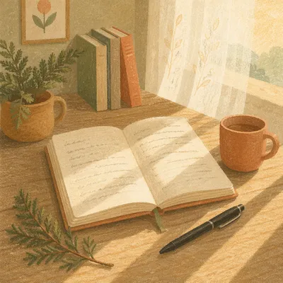 Morning Prayer Journal with Evergreen Sprig