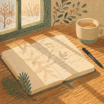 Morning Prayer Journal with Evergreen Sprig