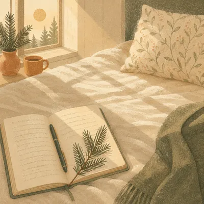 Morning Prayer Journal with Evergreen Sprig