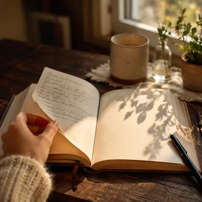 Morning Prayer Journal in Warm Sunlight