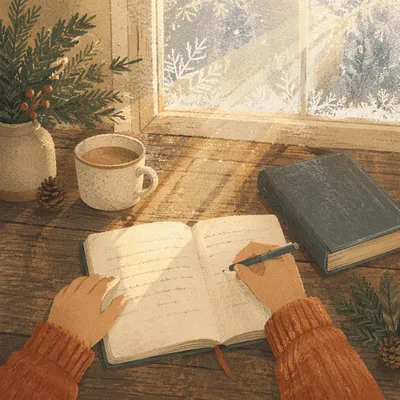 Morning Prayer Journal with Evergreen Sprigs