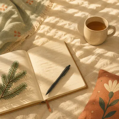 Morning Prayer Journal with Evergreen Sprig