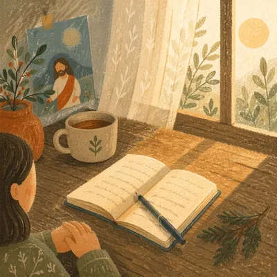 Morning Prayer Journal with Evergreen Hope