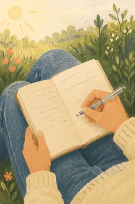 Morning Prayer Journal on Evergreen Grass
