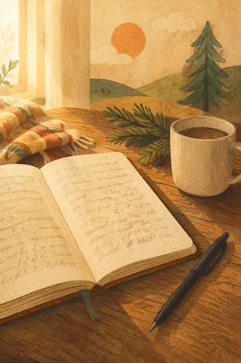 Morning Prayer Journal With Evergreen Sprig