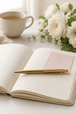 Morning Prayer Journal with Gold Pen
