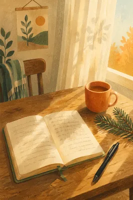 Morning Prayer Journal with Evergreen Sprig
