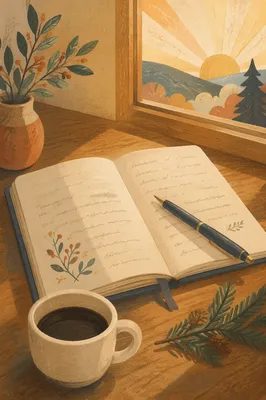 Morning Prayer Journal with Evergreen Light