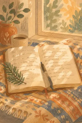 Morning Prayer Journal with Evergreen Sprig