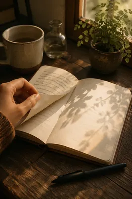Morning Prayer Journal in Warm Window Light