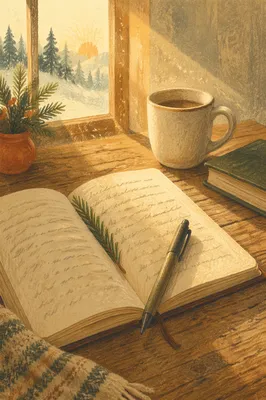 Morning Prayer Journal with Evergreen Sprig
