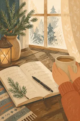 Morning Prayer Journal with Evergreen Sprigs