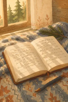 Morning Prayer Journal with Evergreen Sprig