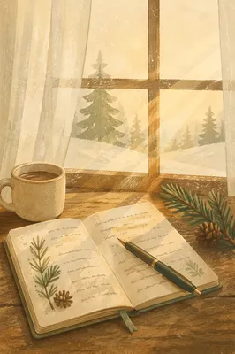 Morning Prayer Journal with Evergreen Sprig