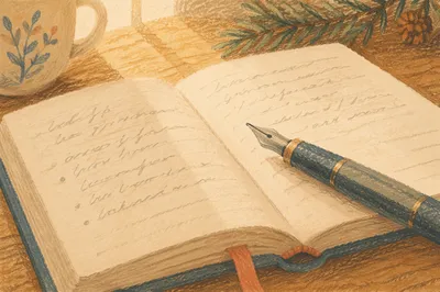 Morning Prayer Journal with Evergreen Sprig
