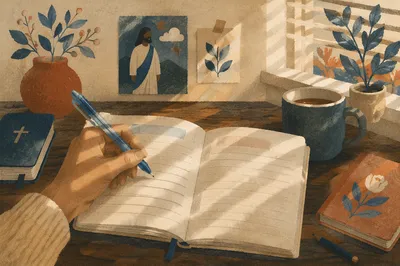 Morning Prayer Journal in Warm Sunlight