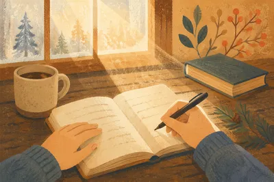 Morning Prayer Journal with Evergreen Sprig