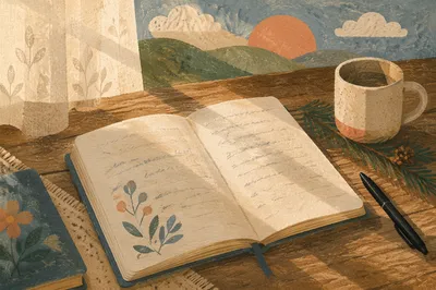 Morning Prayer Journal with Evergreen Sprig