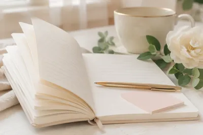 Morning Prayer Journal with Gold Pen