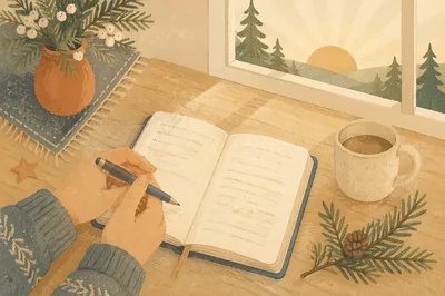 Morning Prayer Journal with Evergreen Accents
