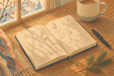Morning Prayer Journal with Evergreen Sprig