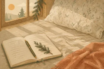 Morning Prayer Journal with Evergreen Sprig