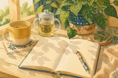 Morning Prayer Journal with Evergreen Light