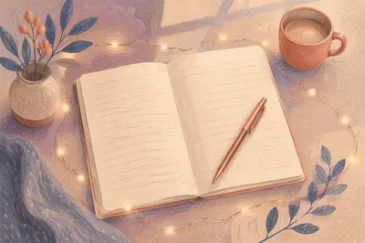 Morning Prayer Journal with Rose Gold Pen
