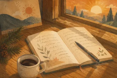 Morning Prayer Journal with Evergreen Accent