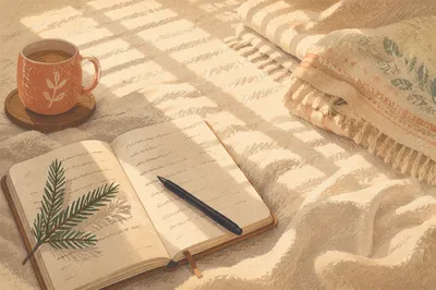 Morning Prayer Journal with Evergreen Sprig