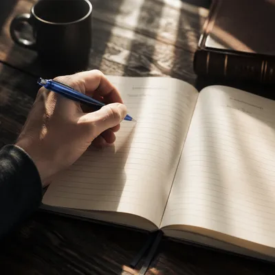 Morning Prayer Journal with Blue Pen