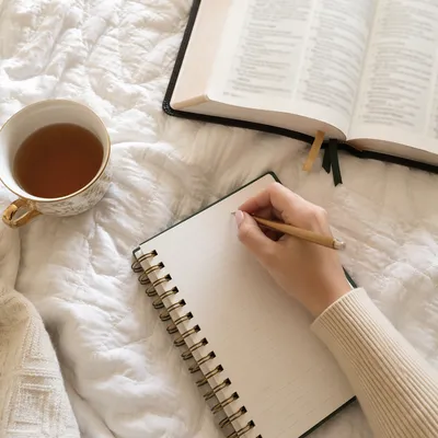 Morning Prayer Journal in Soft Window Light